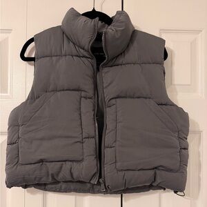 Women’s Grey Cropped Vest